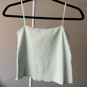 Cropped Mint Green Tank Top